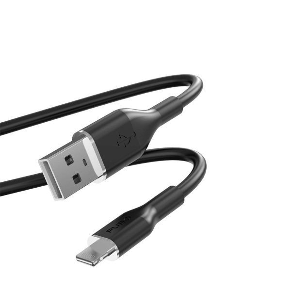 PURO Soft USB-A til Lightning Kabel 1.5m - Sort Online Hot Sale