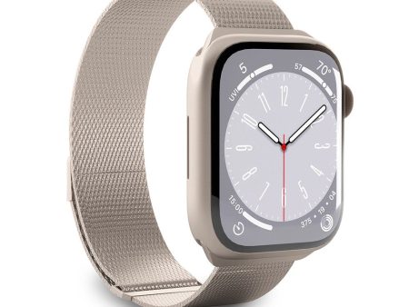 Apple Watch (38 40 SE 41 42mm) Puro MILANESE Rustfri Stål Urrem - Champagne Online Sale