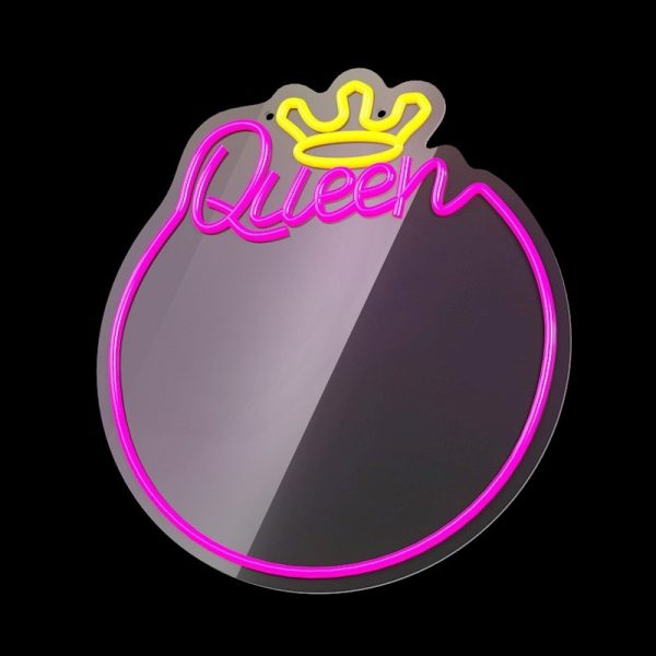 Forever Light LED Neon Lys Spejl -  Queen  Online Hot Sale