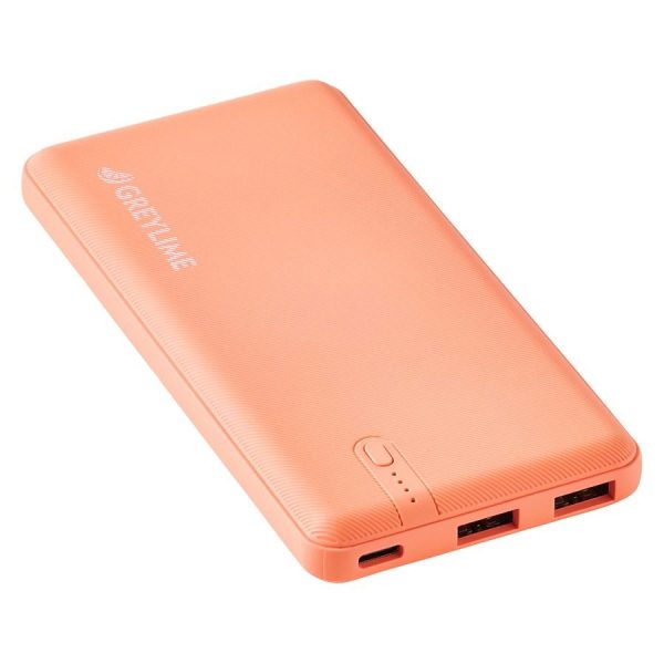 GreyLime 12W Ocean 10.000 mAh - PowerBank 2x USB-A - Orange Online Sale