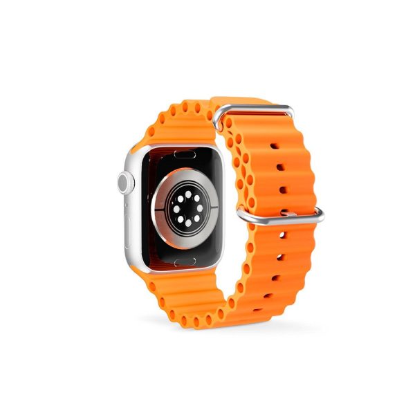 Apple Watch (42 44 SE 45 46 49mm) Epico Ocean Silikone Rem - Orange Online Sale