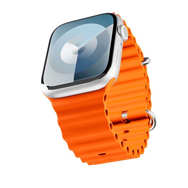 Apple Watch (42 44 SE 45 46 49mm) Epico Ocean Silikone Rem - Orange Online Sale