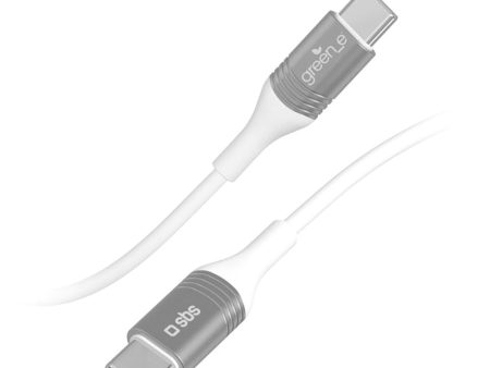 SBS x GREEN_E 30W USB-C til USB-C Kabel m. Genbrugssæt - 1.2 m - Hvid Hot on Sale