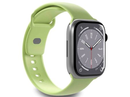 Apple Watch (38 40 SE 41 42mm) Puro ICON Silicone Urrem - Lysegrøn Supply