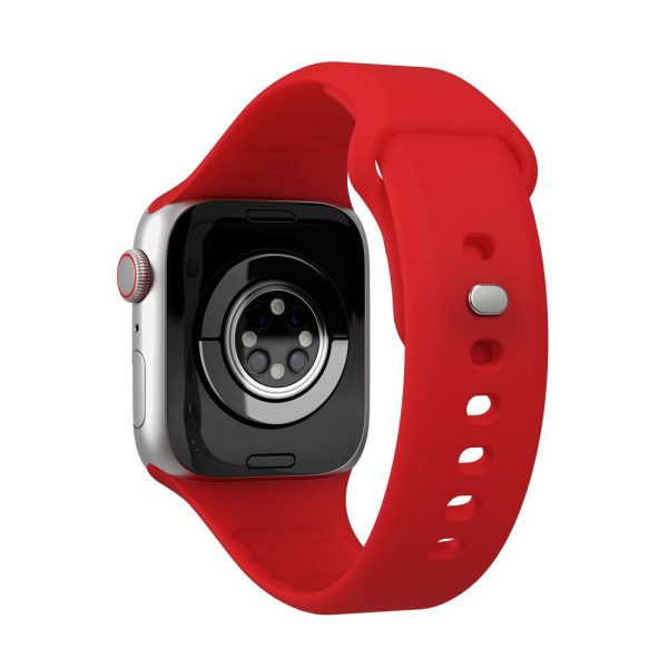 Apple Watch (38 40 SE 41 42mm) Vonmählen Classic Band 2 Genanvendt Silikone Rem - Rød on Sale