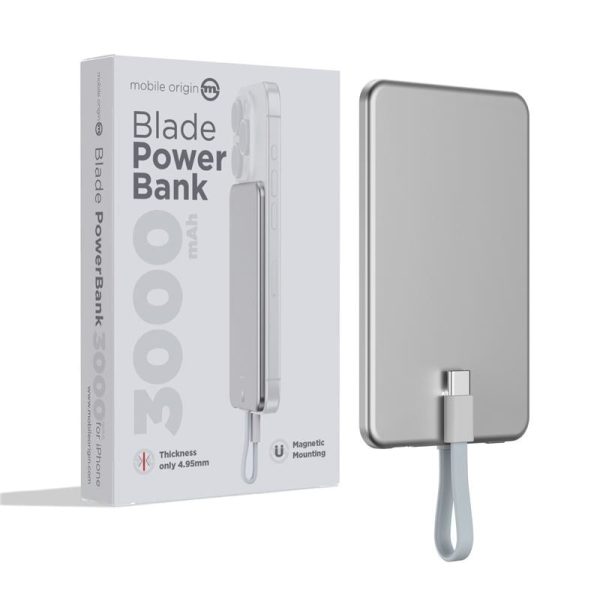 Mobile Origin Blade PowerBank 3000mAh - Sølv Online Sale