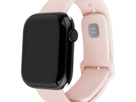 Apple Watch (42 44 SE 45 46 49mm) Fixed Sporty Silikone Rem Sæt - Lyserød For Sale