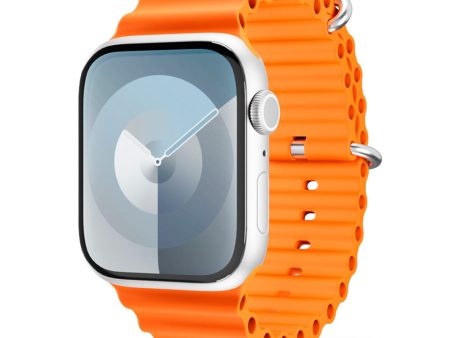 Apple Watch (42 44 SE 45 46 49mm) Epico Ocean Silikone Rem - Orange Online Sale