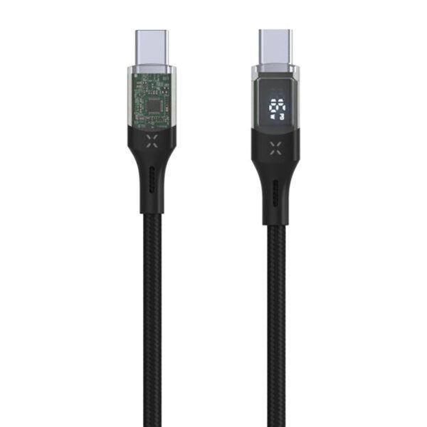 Fixed LED Display USB-C til USB-C PD Kabel 100W - 1.2m - Sort Cheap