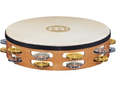 Meinl 10  Goat Skin, Dual Alloy Tambourine, 2 Row on Sale