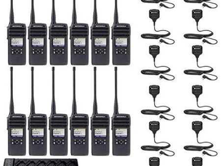 DTR700 50 Channel 1 Watt 900MHZ License Free Digital Two Way Radio with HKLN4606 and PMPN4465 Multi Unit Charger (12 Pack) Fashion